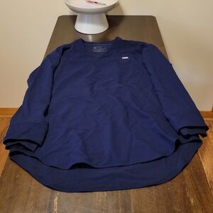 Figs Women's Long Sleeve Tunic Scrub Top Navy XL